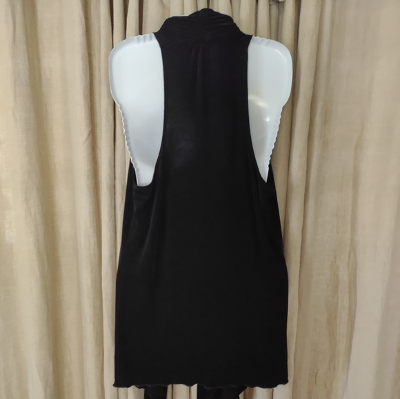 Chico's Travelers Black Sleeveless Drape Vest, Size 0 - Picture 3 of 4